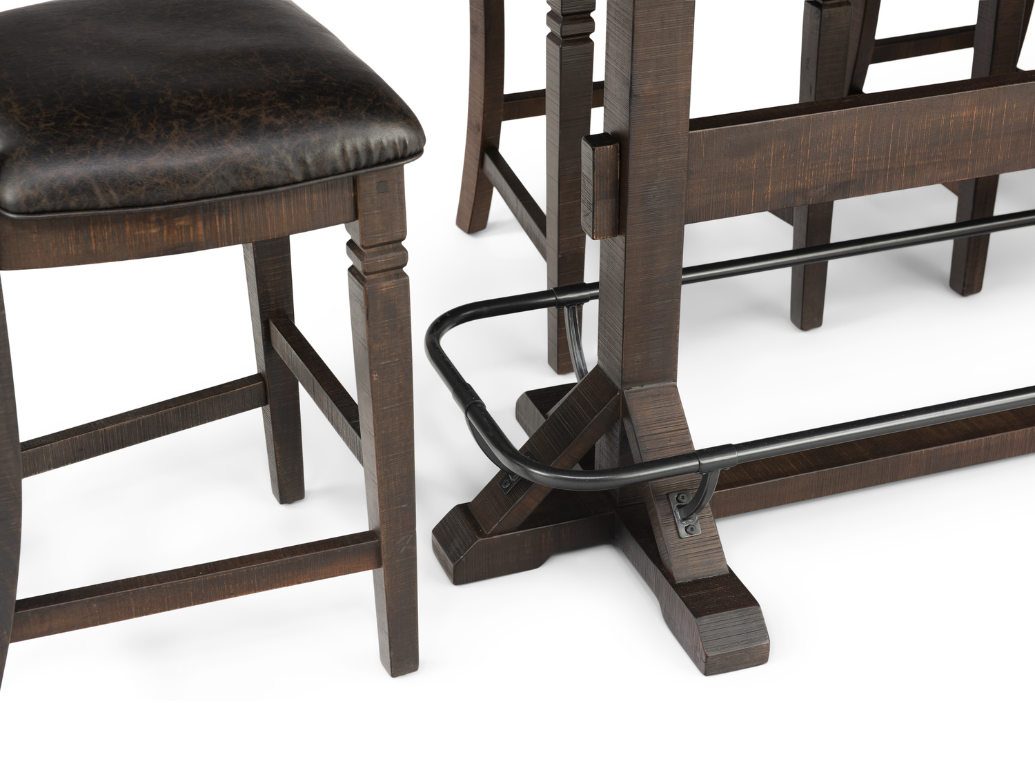 Homestead Grand Pub Table With 4 Ladderback Bar Stools - HOM Furniture